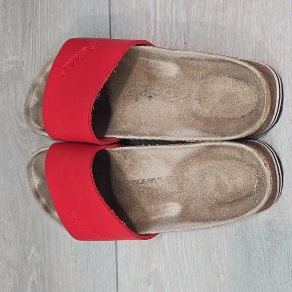 Betula By Birkenstock Women's Red Slide Sandals Shoes Sz 37/6 Regular - Picture 5 of 14